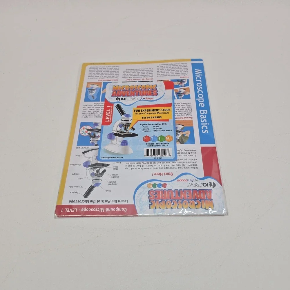 IQCrew - Microscope Experiment & Activity Cards for Kids & Students - Microsc...